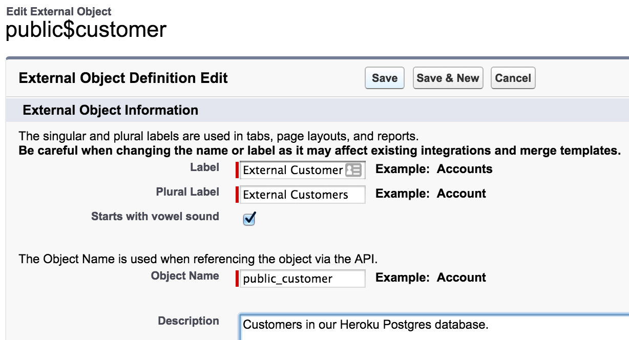 Salesforce UI - Edit label of external object