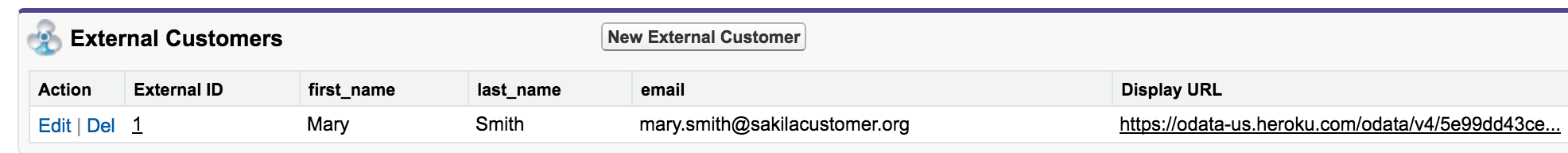 Salesforce UI - external customer relation on contact record