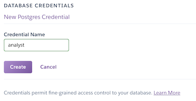 Creating a new credential