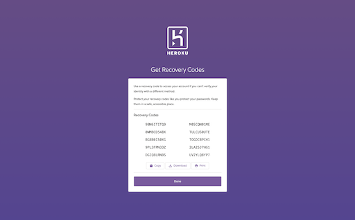 Recovery Codes