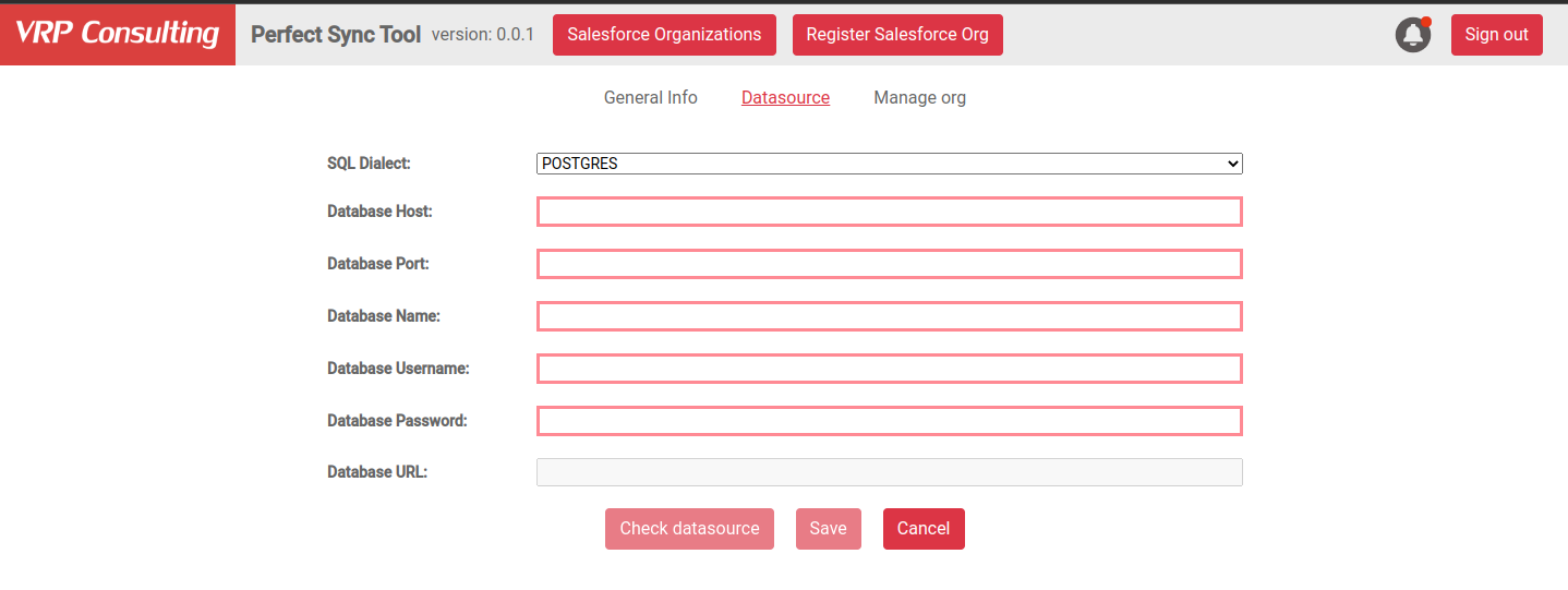 Configure database