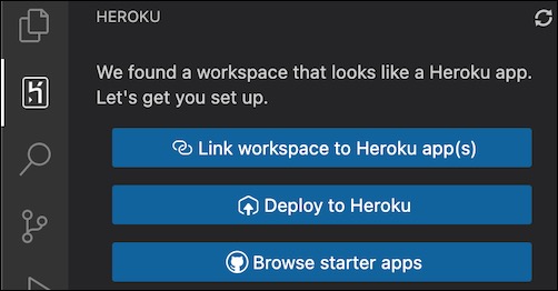 Link VS Code workspace to Heroku app