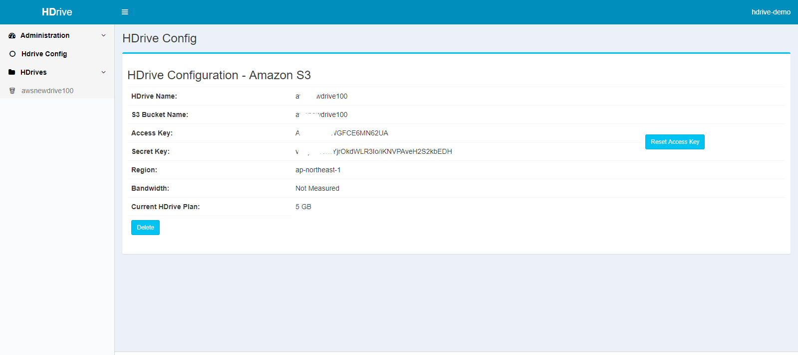 S3 HDrive Config