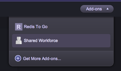 Shared Workforce Add-ons Dropdown